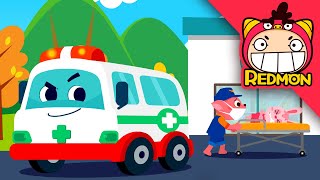 Ambulance Song | Vehicle song | Nursery rhymes | Kids songs | beep boop | doctor | nurse | REDMON