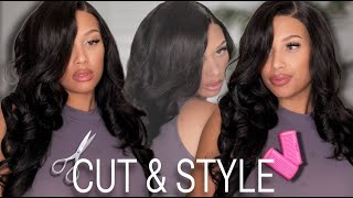 ✨GORGEOUS BLOWOUT ROLLER CURLS 🎀 &amp; Cut Layers Hair On A Wig- RonnieHair