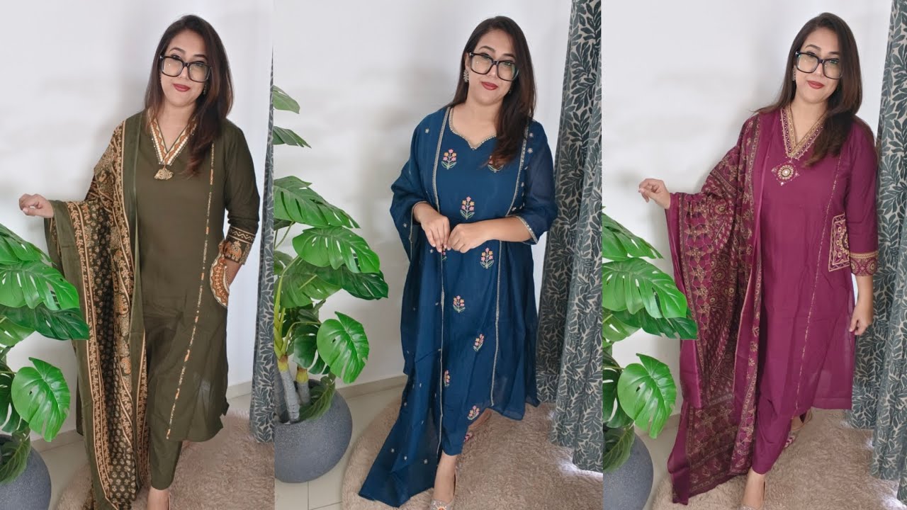 Premium cotton & chanderi silk exclusive collection designer collection readymade kurta dupatta 