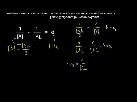 მეორე რიგის რეაქციის ნახევრადდაშლის პერიოდი