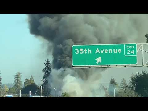 35th St Oakland Brush Fire