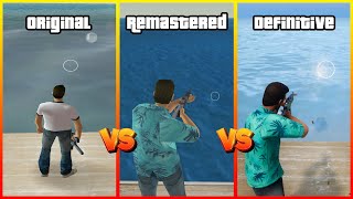 GTA Vice City - Original vs Remastered Vs Definitive Edition - Water vs Bullets