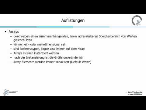 Grundlagen von .NET und C#, Kapitel 4: Auflistungen