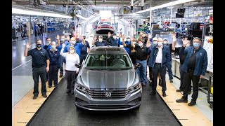 Volkswagen Chattanooga employees celebrate the Passat