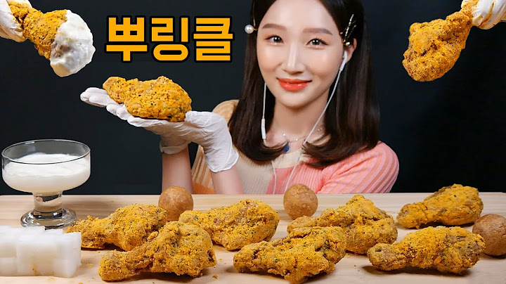 SUB)뿌링뿌링 뿌링클 치킨 치즈볼 리얼사운드 먹방 BHC Korean fried chicken Mukbang ASMR チキン 炸鸡 ayam goreng