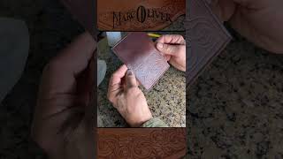 Detailed carving transforms leather into art #leatherart #asmr #diy