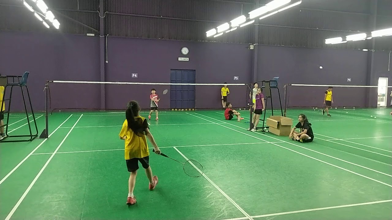 Junior Badminton Training session match play YouTube