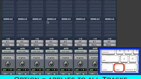 Pro Tools Shortcut - Do To All Tracks