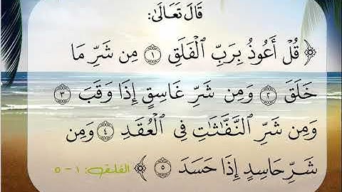 113 SORAT AL FALAQ سورة الفلق المصحف المعلم للمنشاوي