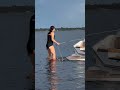 would you wakeboard in this water?🫢 subscribe for more 🫶🏽#wakeboarding #boating #shorts