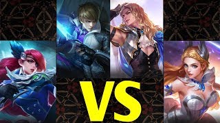 Couple war: Gusion Lesley VS Lancelot Odette mobile legends