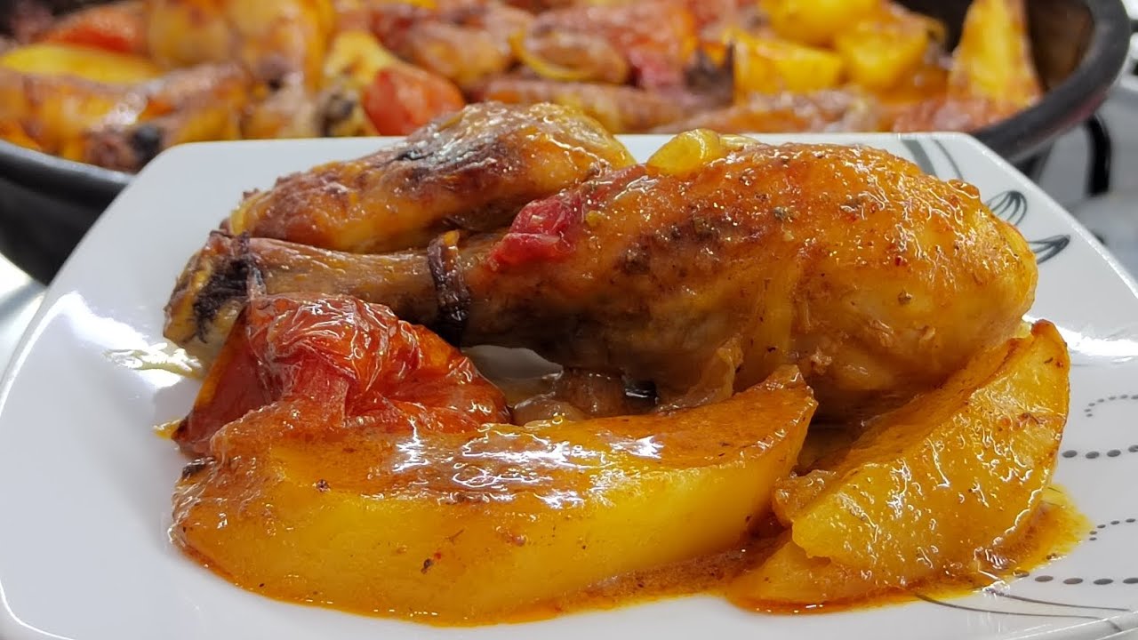 Çox ləzzətli toyuqla kartof yemeyi????pratik yemekler sobada tavuk ve patates????chicken and potatoes