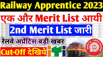 Railway Apprentice 2023 | SECR Railway Apprentice 2nd Merit List जारी हुआ, Cutoff देखिए, ITI Pass