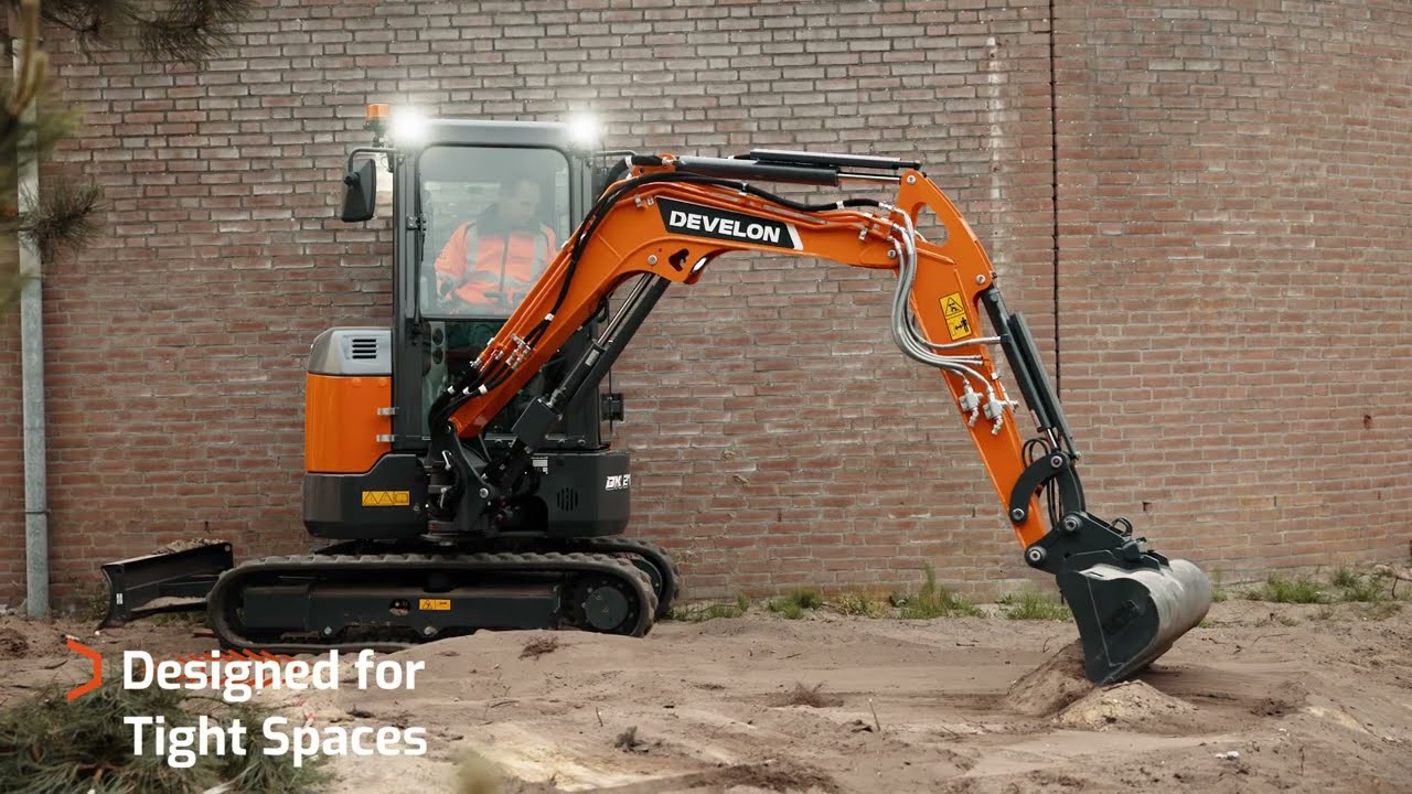 Products: Develon DX27Z-7 Mini Excavator - YouTube