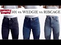 LEVI'S 501 vs WEDGIE vs RIBCAGE 👖which one makes your butt look best?