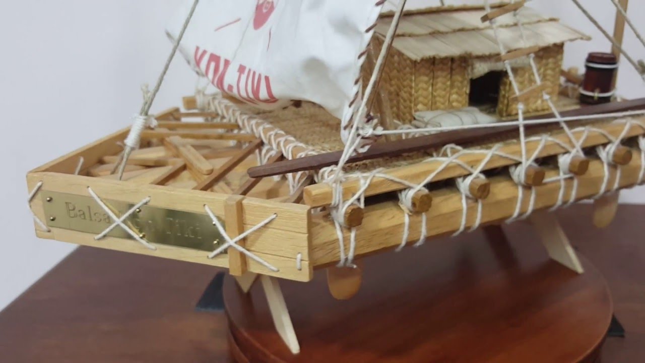 Balsa "Kon Tiki", Model Ship - YouTube