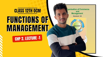 FUNCTIONS  OF MANAGEMENT  IMPORTANCE OF PLANNING  OCM CLASS 12th🔥 12th Commerce New SYLLABUS