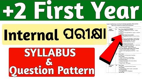 +2 First Year Internal Exam 🔥 Syllabus & Question Pattern