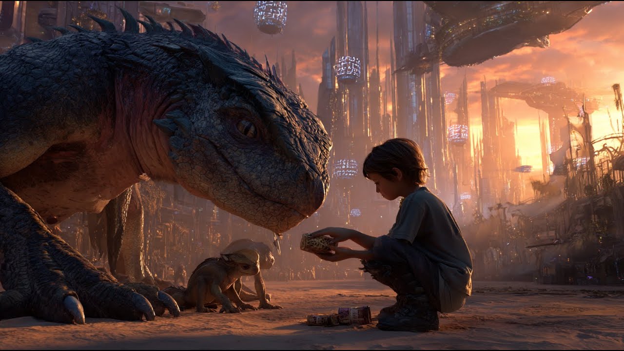 10-year-old boy spends his last money on a poor dragon family—7 hours later, aliens invade his grand