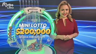 Mega Lotto | Mini Lotto | 22 January 2026 | 4:00 PM UTC