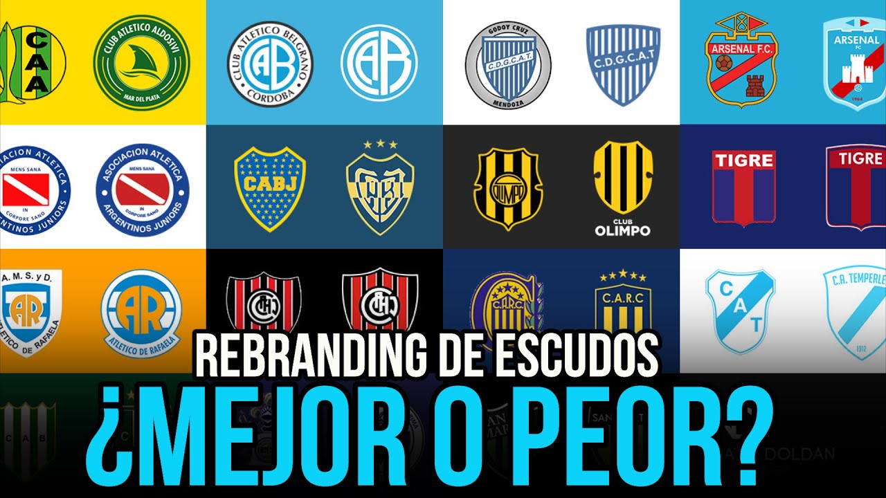 REBRANDING ESCUDOS DEL FÚTBOL ARGENTINO YouTube