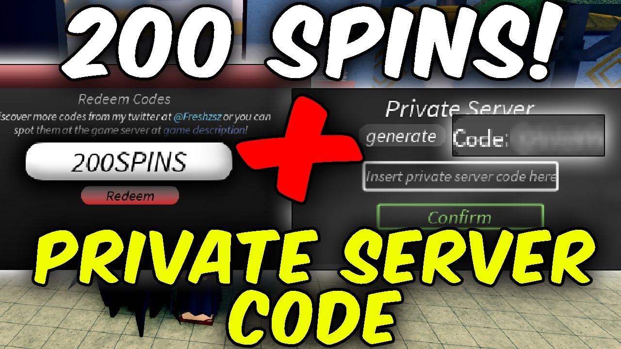 NEW 200 SPIN CODE + FREE PRIVATE SERVER CODE in PROJECT MUGETSU 