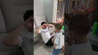 Dad Pretended To Cry And Ate His Son’S Snacks funny baby cute comedy cutebaby funnybabysmile