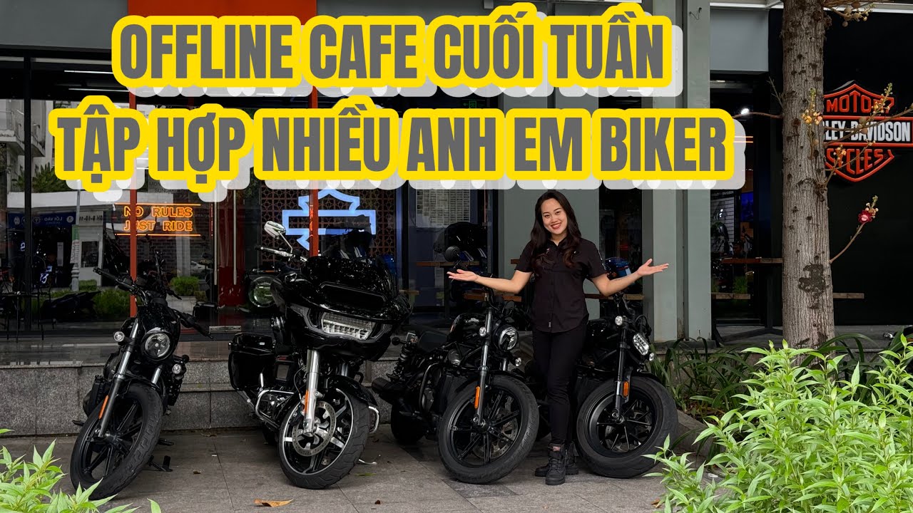 🔥WEEKEND COFFEE TẬP TRUNG ANH EM BIKER RẤT ĐÔNG VUI | offline cafe tại Harley-Davidson East Saigon