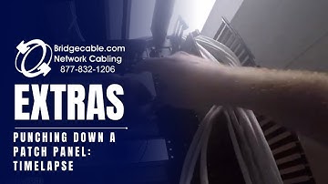 Time Lapse | Punching a Patch Panel Down for Network Cabling | BridgeCable.com