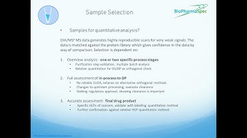 HCP Analysis using Mass Spectrometry: Strategies for Your Process Development Toolkit