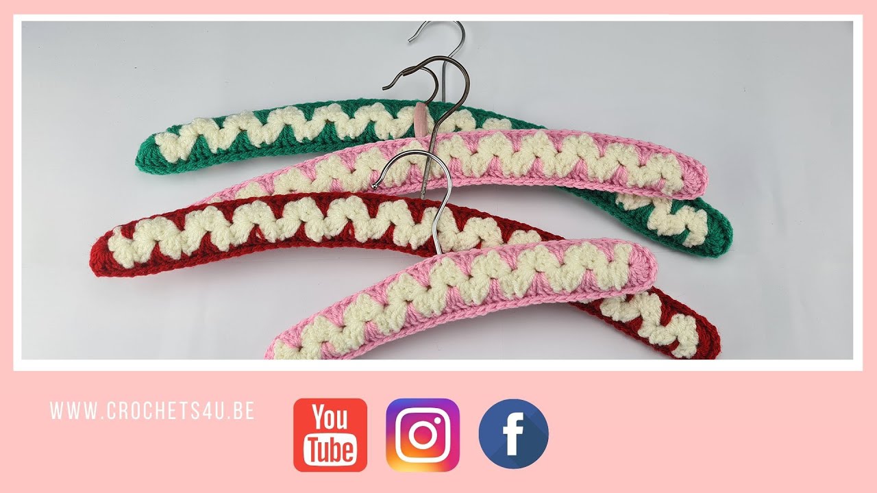 Besmettelijke ziekte droom Miles How to crochet a cover around a coat rack (turn on the subtitles) - YouTube