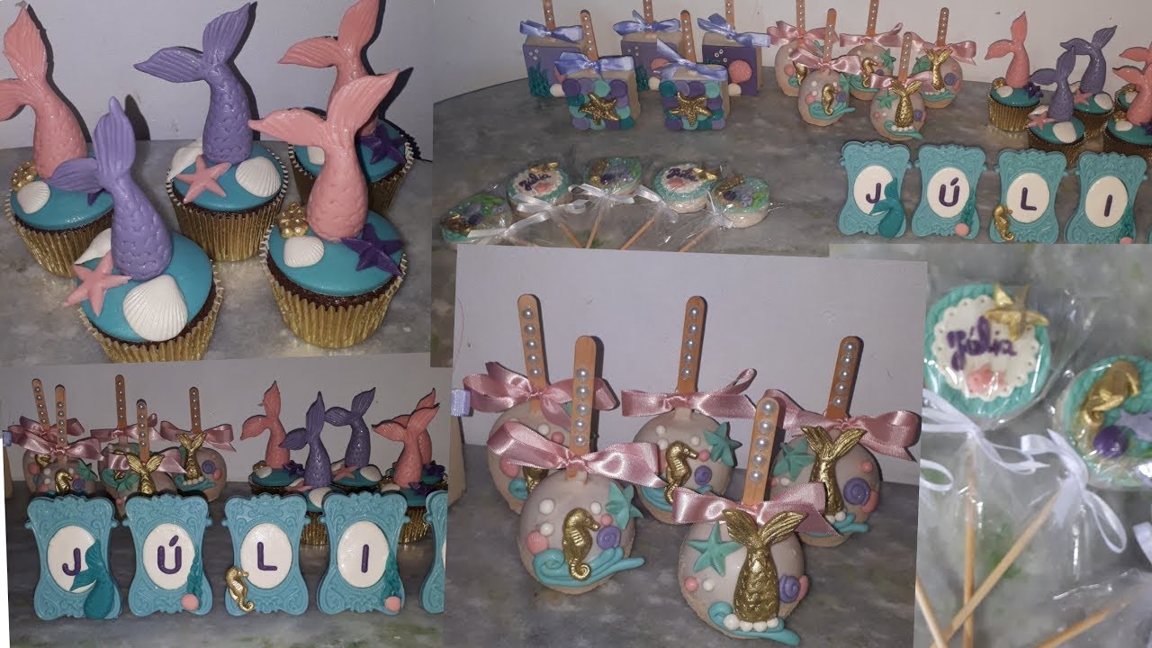 PERSONALIZANDO DOCES FUNDO DO MAR/ SEREIA com pasta de LEITE