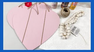 Shabby Chic Valentine Decor DIY || Using Dollar Tree Hearts || Just 1 Easy Craft