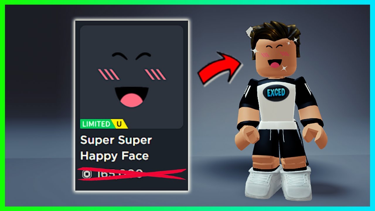 Try on Korblox and Super Happy Face! - Roblox