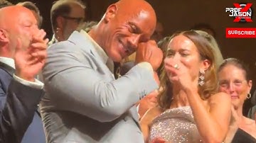 THE ROCK CRIES AFTER GETTING A 15-MINUTE STANDING OVATION!