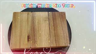 Wooden Magnetic Dice Tower with Tray - Portable Dice Roller for Tabletop RPG - DND Gifts#dicetower