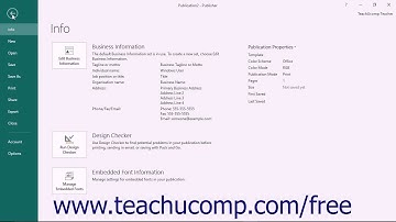 Publisher 2016 Tutorial The Publisher Environment Microsoft Training