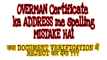 RECJECTED IN DOCUMENTS VERIFICATION