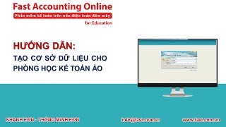 Hướng dẫn tạo Cơ sở dữ liệu cho phòng Kế toán ảo