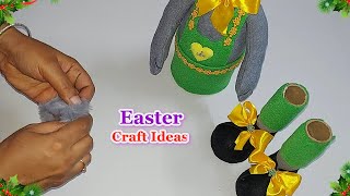 DIY Budget Friendly Easter Bunny making idea from waste Plastic Bottle | DIY Easter craft idea 29