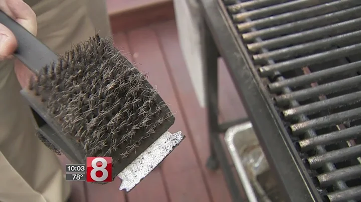 Grill brush bristle lodges in Milford woman's tongue
