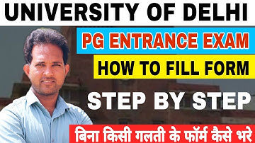 How to fill Delhi University Application form 2022 | Step by Step Pg Application Form DUET