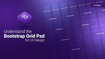 Bootstrap layout design grid system in photoshop | UI design Tutorial in hindi