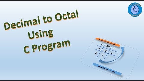 Decimal to Octal - C program | #SkillUpwithGenie