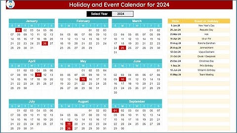 Dynamic Holiday and Event Calendar in Google Sheet | Step by Step tutorial