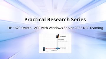 HP 1620 Switch LACP with Windows Server 2022 NIC Teaming