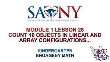 Kindergarten EngageNY Math - Module 1 Lesson 26 Count 10 objects in linear and array configuration..