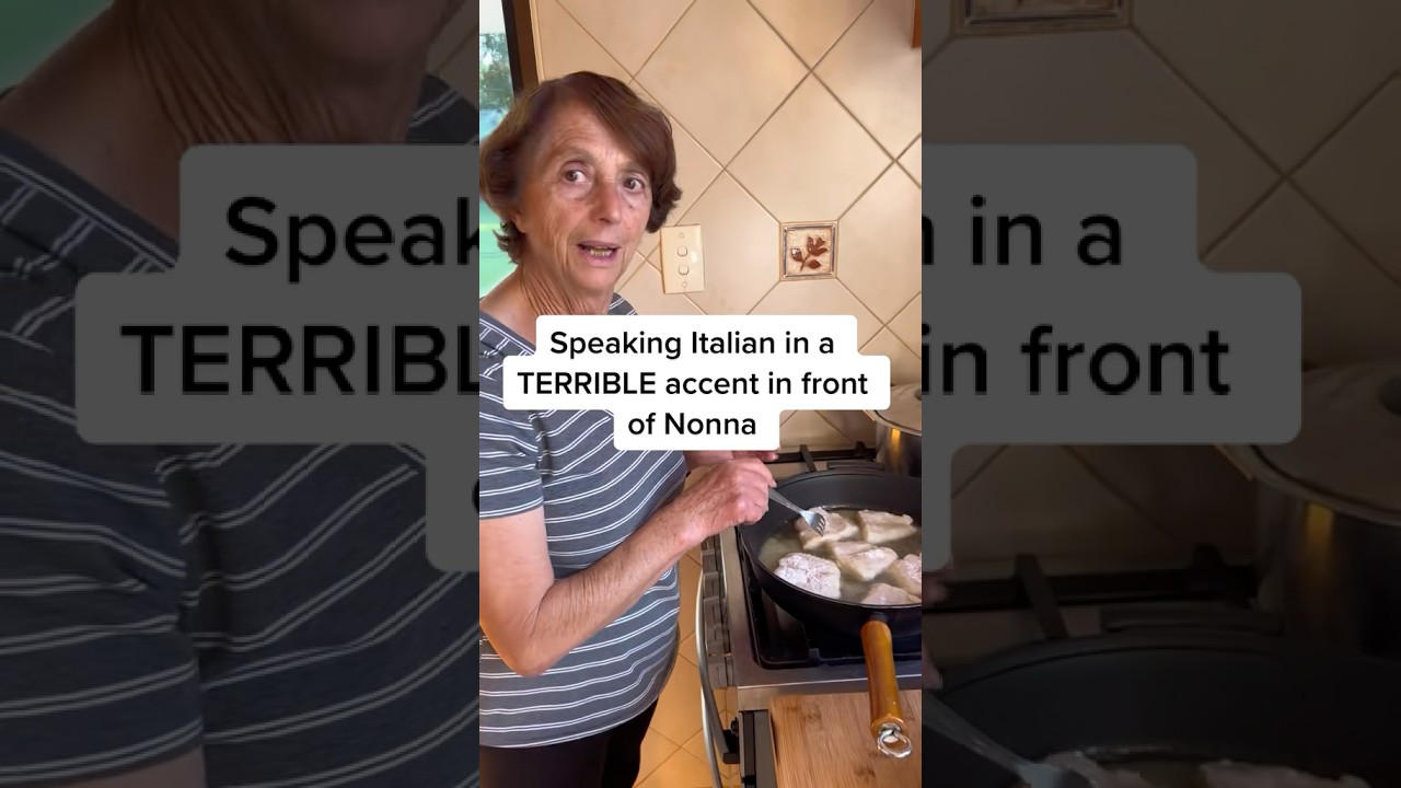 Speaking Italian terribly in front of Nonna😂