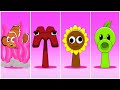 Sprunki OC Nemo Phase 4 vs M Alphabet Lore vs Young Brud Phase 4 vs Peashooter #incrediboxsprunki
