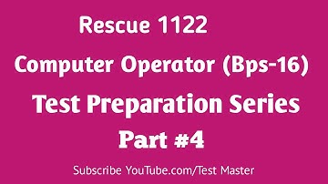 ETEA Rescue 1122 Computer Operator (Bps-16) Test Preparation Series Part 4 | Test Master